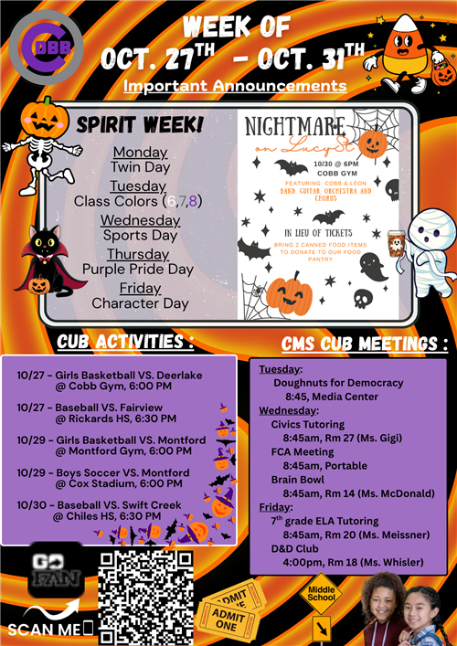 Week of October 27-31